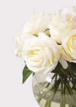 Detail view of stem and foliage layering from the Real Touch Cream White Fake Fake