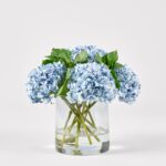 Faux Light Blue Hydrangea Arrangement - 12 inch