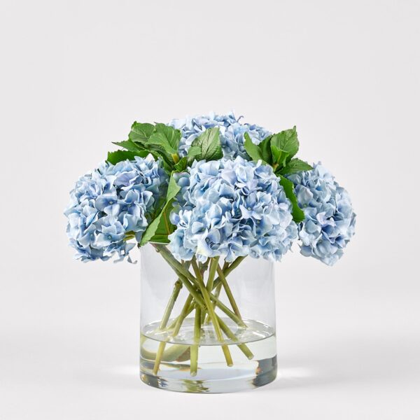 Faux Light Blue Hydrangea Arrangement - 12 inch