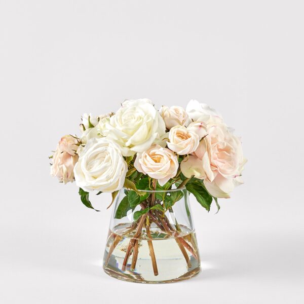 Natural Touch Rose Arrangement in Vase - 12 inch