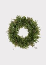 Natural Touch Fake Juniper Winter Greens Wreath - 22 inch