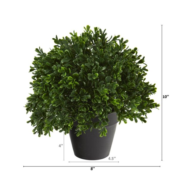 Close-up of leaf foliage texture on this 10' Boxwood Topiary Artificial Plant Topiary Artificial Plant