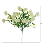 Second angle of the 14 inch UV Resistant Artificial Morning Glory Bush focusing on accent