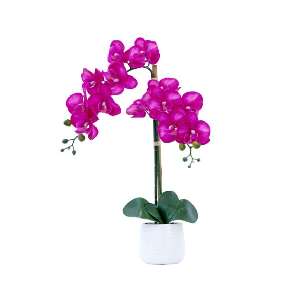 19' Artificial Purple Orchid with Decorative Vase