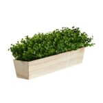 Alternate angle of the 19' Eucalyptus Artificial Plant in Decorative Planter showing full plant from