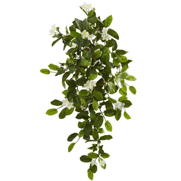 19' Mixed Stephanotis and Ivy Hanging Artificial Plant Set of 4