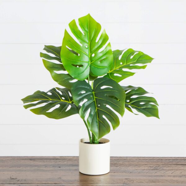 20 inch Artificial Swiss Monstera Plant