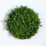 20' UV Resistant Irish Green Meadow Artificial Living Wall Art Panel in Black Aluminum Frame