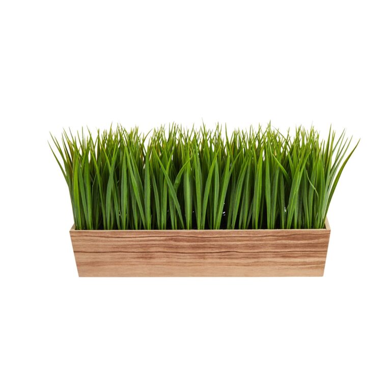 20' Vanilla Grass Artificial Plant in Decorative Planter