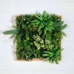 20' x 20' UV Resistant Queensland Rainforest Artificial Living Wall Art Panel in Light Wood