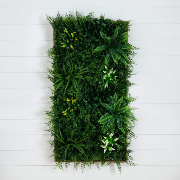 20' x 40' UV Resistant Costa Rican Forest Artificial Living Wall Art Panel in Dark