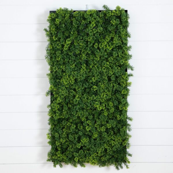 20' x 40' UV Resistant Irish Green Meadow Artificial Living Wall Art Panel in Black