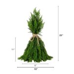 Detail view of planter detail from the 23' Artificial Real Touch Christmas Cypress Standing Bundle