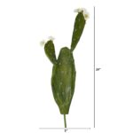 Close-up of leaf foliage texture on this 24' Flowering Cactus Artificial Plant Set of 4