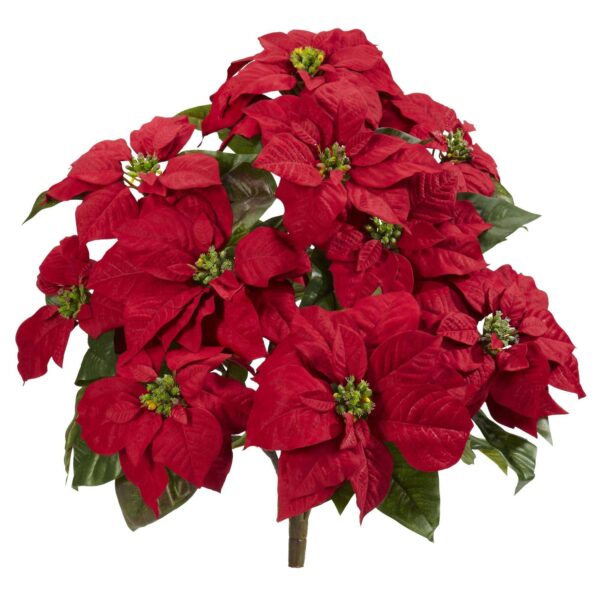 24' Poinsettia Artificial Plant Set of 2