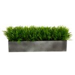 25' Wild Grass Artificial Plant in Metal Planter