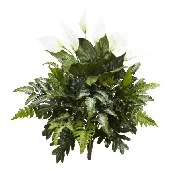 27' Mixed Spathiphyllum Artificial Plant Set of 2 of 2