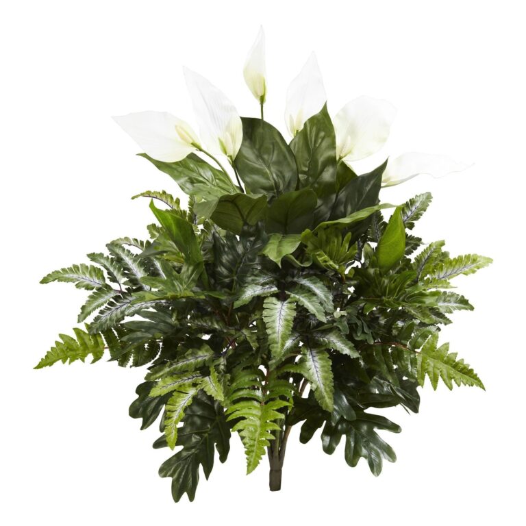 27' Mixed Spathiphyllum Artificial Plant Set of 2 of 2