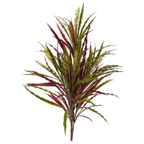 Close-up of bloom tips on this 28' Fall Vanilla Grass Artificial Grass Artificial Plant