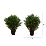 Close-up of leaf foliage texture on this 3' Cedar Bush UV Resistant 3' Cedar Bush