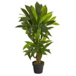 3' Corn Stalk Dracaena Artificial Plant Real Touch