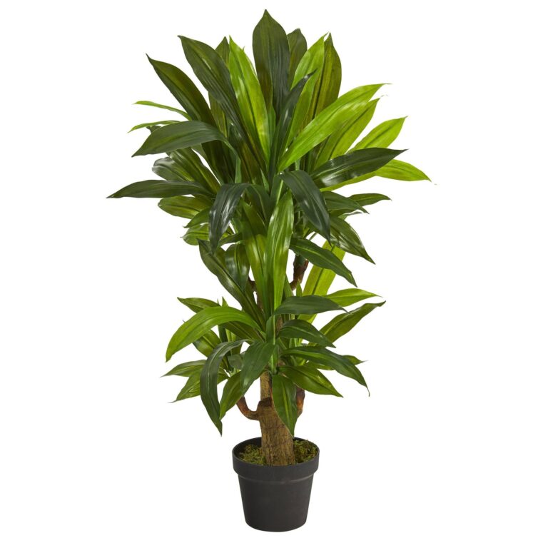 3' Corn Stalk Dracaena Artificial Plant Real Touch