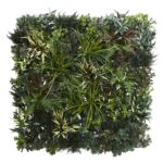 3' x 3' Greens and Fern Artificial Living Wall UV Resist Indoor Outdoor Trellis, living