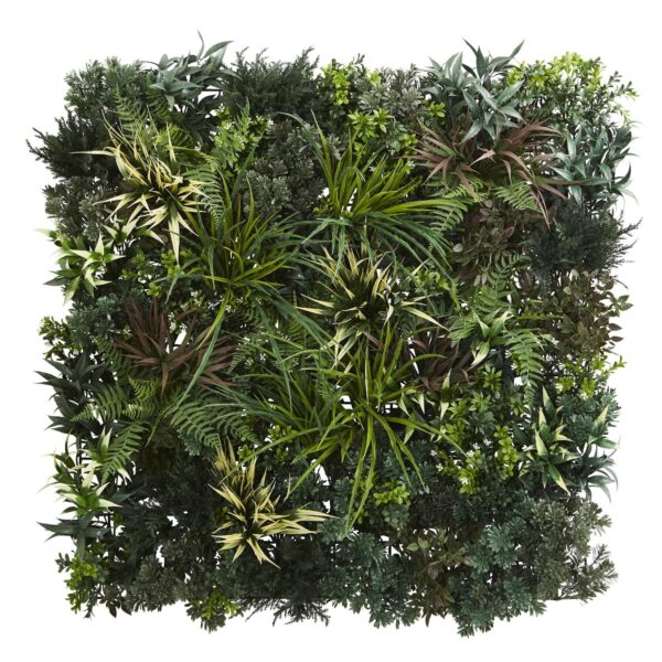 3' x 3' Greens and Fern Artificial Living Wall UV Resist Indoor Outdoor Trellis, living