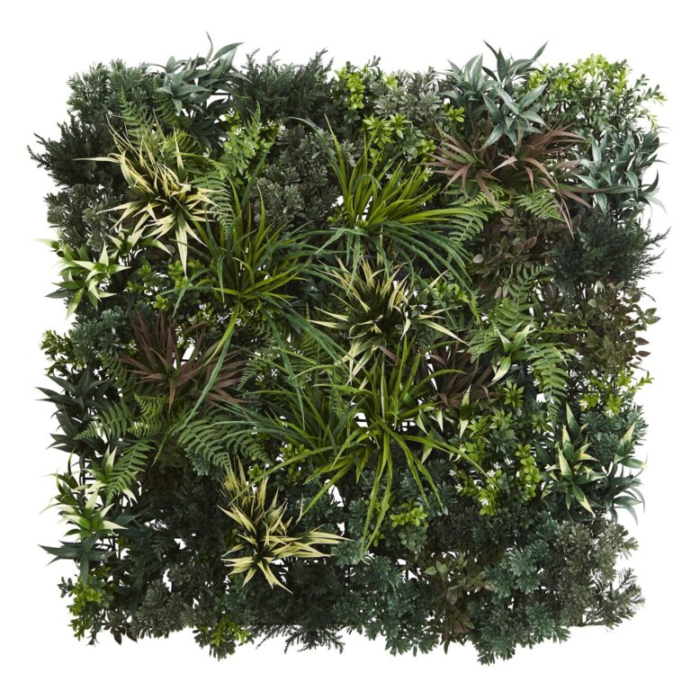 3' x 3' Greens and Fern Artificial Living Wall UV Resist Indoor Outdoor Trellis, living