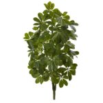 32 inch Green Baby Schefflera Artificial Plant Real Touch Set of 2