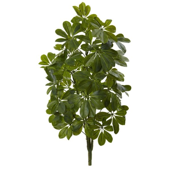 32 inch Green Baby Schefflera Artificial Plant Real Touch Set of 2
