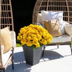 The 33 inch UV Resistant Artificial Slate Ceramic Planter shown in full, highlighting branch layering