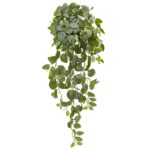 36' Summer Artificial Fittonia Hanging Bush Plant Set of 2