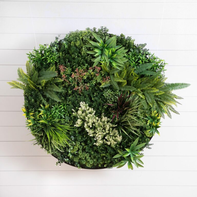 38' UV Resistant Amazon Rainforest Artificial Living Wall Art Panel in Black Aluminum Frame, living