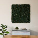 The 40' x 40' UV Resistant Boxwood Artificial Living shown in full, highlighting accent detail
