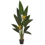 4.5' Bird of Paradise Artificial Plant Real Touch