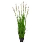 4.5' Plum Grass Artificial Plant with Warm Plumes