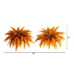 Side view of the 48 inch Autumn Artificial Fall Boston Fern - revealing frond and