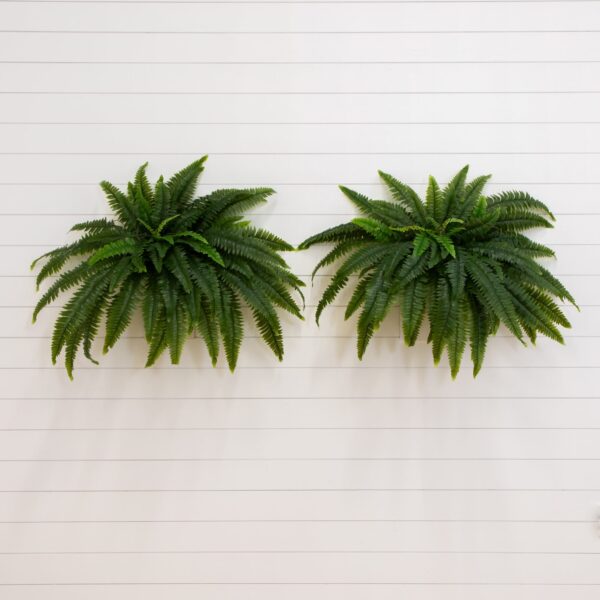 48 inch UV Resistant Artificial Boston Fern Indoor Outdoor - Set of 2, greenery bush