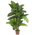 5' Dieffenbachia Silk Plant Real Touch