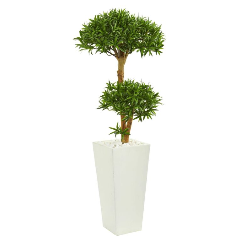 50' Bonsai Styled Podocarpus Artificial Tree in Tower Planter