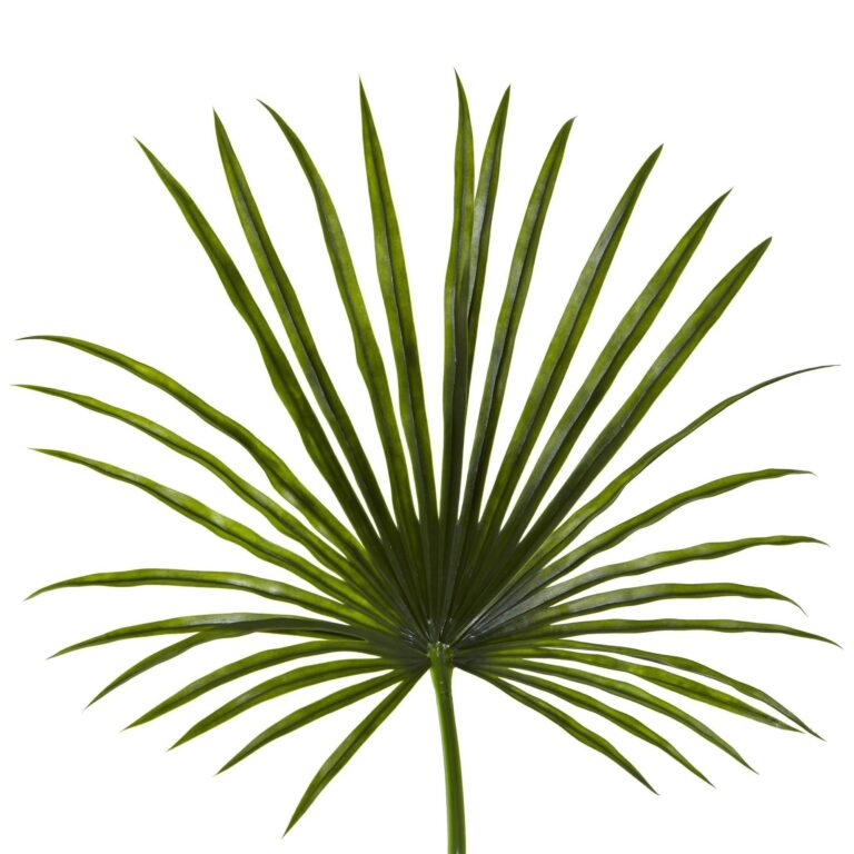 Close-up of bloom tips on this 50 inch Fan Palm Spray Spray Artificial Plant