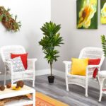 Alternate angle of the 56' Dracaena Artificial Plant Real Touch showing full plant from planter