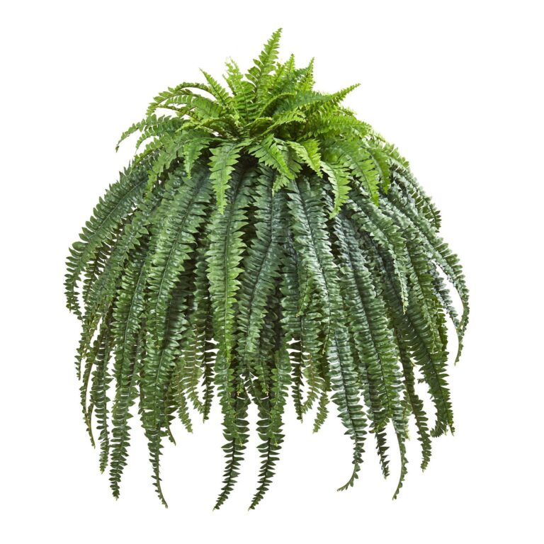 56' Giant Boston Fern Artificial Plant in Cement Bowl