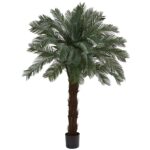 Detail view of planter detail from the 6' Cycas Artificial Tree UV Resistant Indoor Outdoor