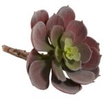 The 6' Artificial Echeveria Succulent Set of 12 shown in full, highlighting accent detail from