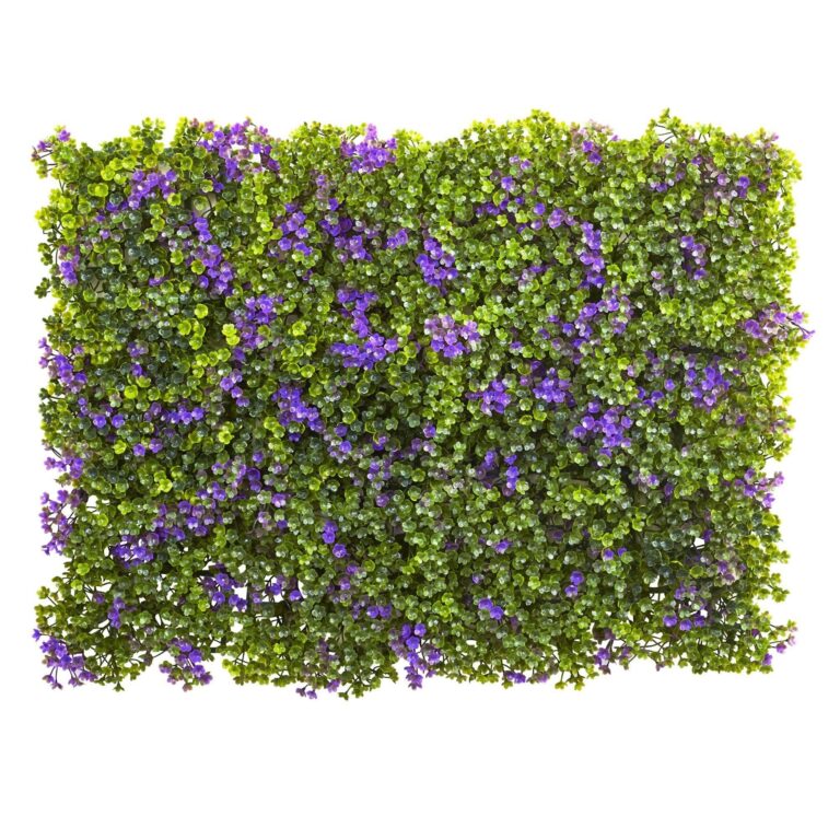 6' x 6' Purple and Green Clover Mat Set of 12, living wall panel