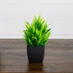 Close-up of leaf foliage texture on this 7' Artificial Grass Plant Artificial Grass Plant