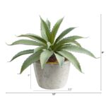 Close-up of leaf foliage texture on this 9' Aloe Succulent Artificial Plant