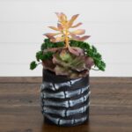 9' Artificial Halloween Succulent Garden in Skeleton Hand Planter